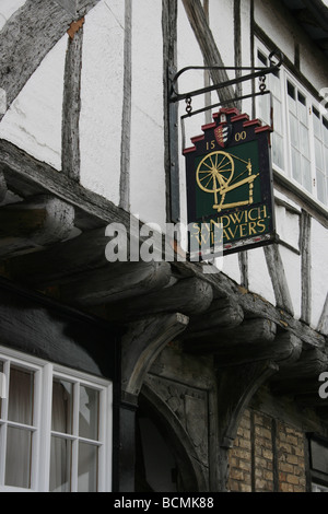 Sechzehnten Jahrhundert Weber Haus in The Strand, Sandwich Stockfoto