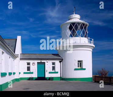 Amboss Point Leuchtturm an der Dorset Jurassic Coast in der Nähe von Swanage, Dorset, England Stockfoto