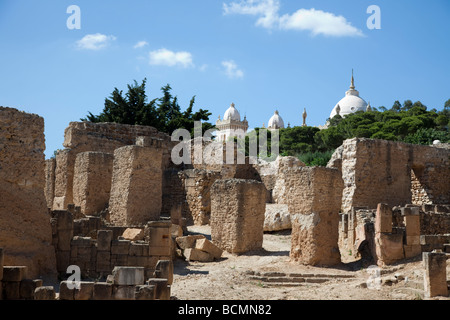 In der Nähe von Tunis war die legendäre Stadt Karthago 814 v. Chr. von den Phöniziern gegründet und im Jahre 146 v. Chr. von den Römern zerstört. Stockfoto