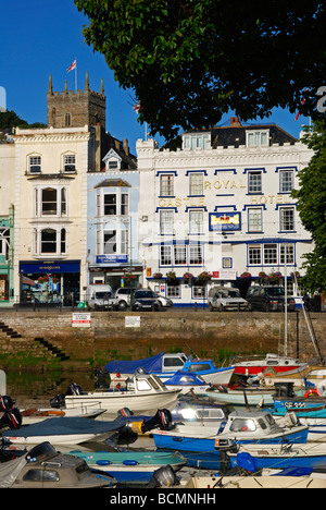 Boote im Hafen von Dartmouth, Devon, uk Stockfoto