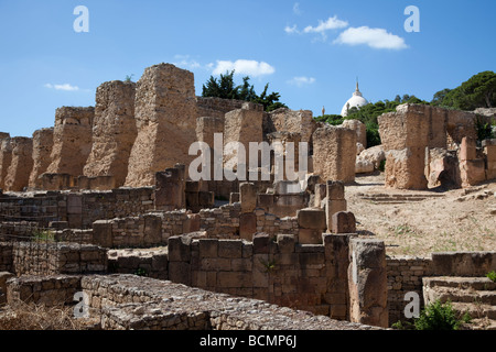 In der Nähe von Tunis war die legendäre Stadt Karthago 814 v. Chr. von den Phöniziern gegründet und im Jahre 146 v. Chr. von den Römern zerstört. Stockfoto