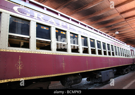 Grapevine Nostalgiezug in Schlachthöfen, Fort Worth, Texas, USA Stockfoto