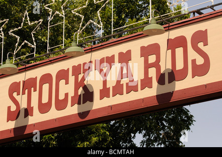 Stockyards Zeichen, Fort Worth, Texas, USA Stockfoto