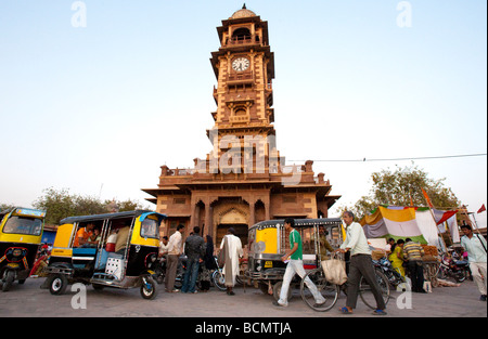 Der Uhrturm Sadar Markt Jodhpur Rajasthan Indien Stockfoto