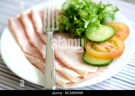 Italienischer gekochter Schinken Salat Stockfoto