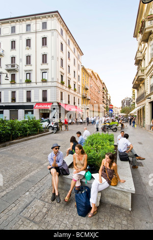 Mailand Corso Garibaldi Radetzky Cafe Stockfoto