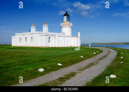 Der Leuchtturm am Chanonry Point Rosemarkie, in der Nähe von Inverness Schottland Stockfoto