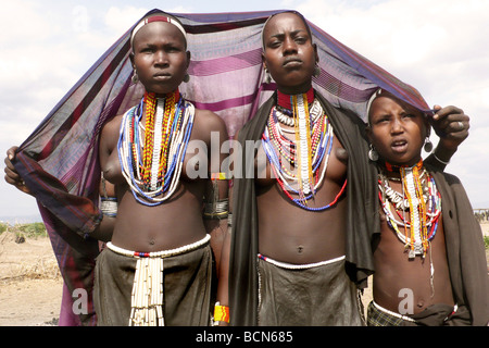 Äthiopien-Omo-Tal-Erbore-Stamm Stockfoto