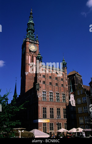 Rathaus, Dlugi Targ, Danzig, Polen Stockfoto
