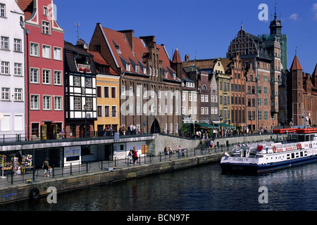 Polen, Danzig, Motlawa-Kanal, Häuser am Wasser Stockfoto