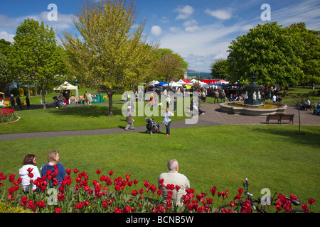 Sonntagsmarkt in Peoples Park Dun Laoghaire in der Nähe von Dublin Irland Irland irische Republik Europa Stockfoto