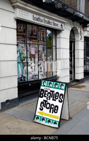 Der Beatles Shop Fanartikel Shop in der Baker Street London Stockfoto