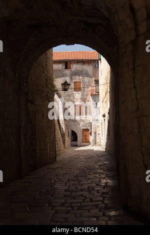 Straße in der Altstadt Kotor-Montenegro Stockfoto