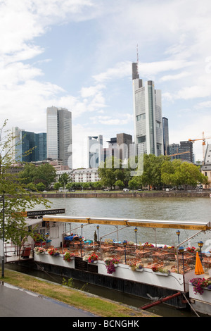 Frankfurt Skyline Finanzviertel Deutschland Stockfoto