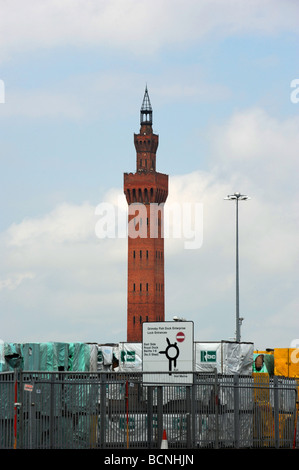 Grimsby Dock tower ein maritimes Wahrzeichen in North East Lincolnshire gestaltet von j.w.wild Stockfoto