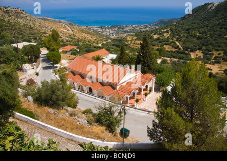 Kirche der Jungfrau Maria Lagouvarda Jungfrau Maria von den Schlangen in Markopoulo auf griechischen Insel von Kefalonia Griechenland GR Stockfoto