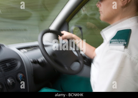 UK NHS Krankenwagen Service Bilder. Notfallbericht. Stockfoto