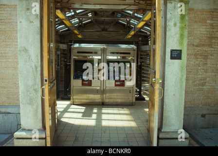 Eine Metrocard Automaten in Bowling Green u-Bahnstation in New York Stockfoto