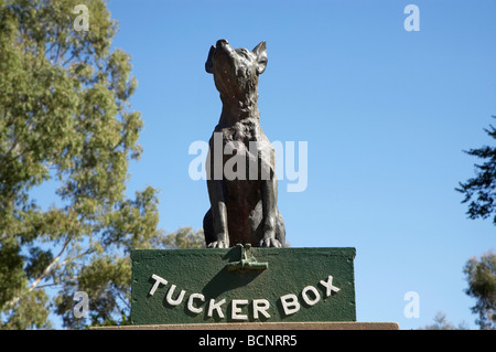 Hund auf die Tuckerbox Statue Gundagai südlichen New South Wales Australien Stockfoto