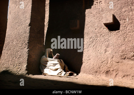 Äthiopien Lalibela Sankt-Georgs-Kirche Stockfoto