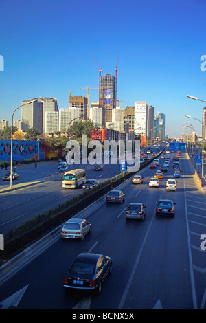 Guomao Brücke am zweiten Ring Road, Beijing, China Stockfoto