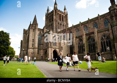 Hereford Kathedrale Hereford Stadt Herefordshire England UK Stockfoto