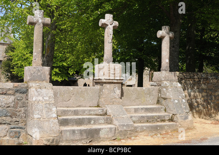 Die Kirche in Plougrescant in der Bretagne Stockfoto