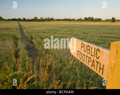 Öffentlichen Fußweg Zeichen Stockfoto
