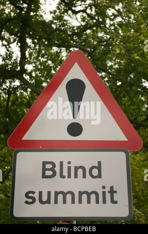 Blind Summit Road Sign Stockfoto