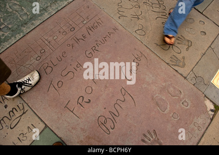 Der Hof von dem Chinese Theater in Hollywood Stockfoto