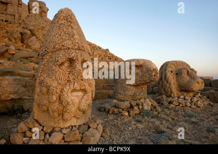 Stein gemeißelten Köpfe am Mt. Nemrut Nationalpark in der Türkei Stockfoto