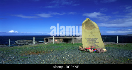 Russischen Konvoi Club Denkmal an der Cove, Loch Ewe, Wester Ross, Schottland Stockfoto