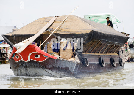 Ein Boot auf dem Mekong-Delta, Vietnam Stockfoto