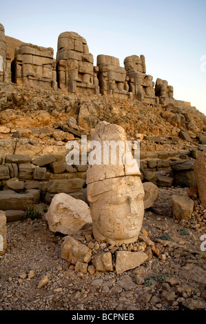 Geschnitzte Steinköpfe am Mount Nemrut Nationalpark in der Türkei Stockfoto