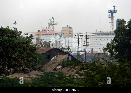 Schiff brechen Alang Sosiya Recycling Hof Gujarat Golf von Kambhat Indien Stockfoto