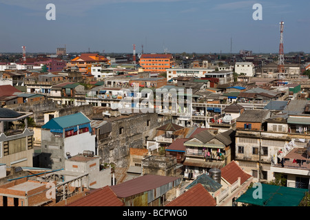 Blick über die Stadt Phnom Penh Kambodscha Stockfoto
