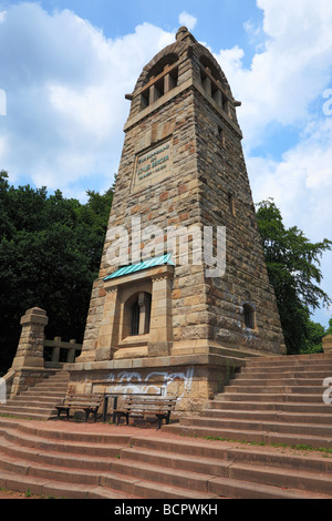 Route der Industriekultur, Berger-Denkmal Auf Dem Hohenstein Im Ardeygebirge, Aussichtsturm, Erbaut Zu Ehren von Louis Constans Berger, Witten, Ruhrge Stockfoto