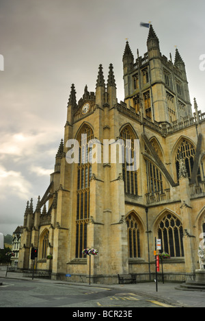 Bath Abbey Bad Somerset England Großbritannien Stockfoto