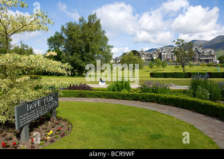 Ein Blick über den Hope Park und die Fjells von Skiddaw im Sommer Keswick Lake District National Park Cumbria England Großbritannien GB Großbritannien Großbritannien Stockfoto