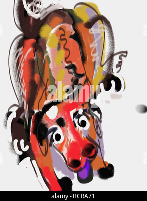 Roter Hund, 2006, Diana Ong (b.1940/chinesisch-amerikanischen) Computergrafik Stockfoto