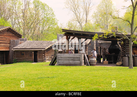 Schmied in Fort zusammengesetzte Fort Boonesborough State Park Richmond Kentucky Stockfoto