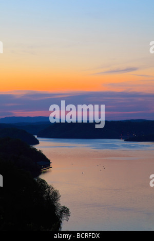 Sonnenaufgang am Dale Hollow Lake State Park Resort Burkesville Kentucky Stockfoto