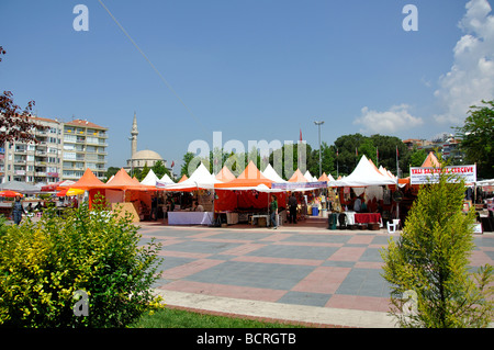 Freiluftmarkt, Stadtzentrum, Aydin, Provinz Aydin, Ägäische Region, Republik Türkiye Stockfoto