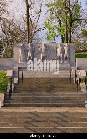 Federal Denkmal zu Ehren von Kentucky Pioniere im alten Fort Harrod State Park unsere Kentucky Stockfoto