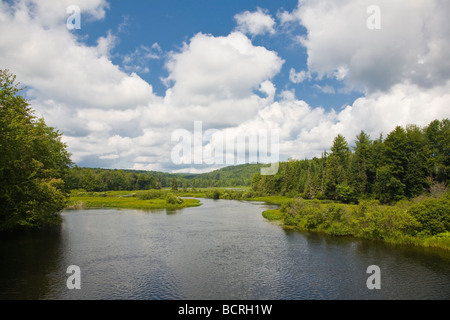 Mittleren Verzweigung des Flusses Moose in der alten Schmiede in den Adirondack Mountains von New York Stockfoto