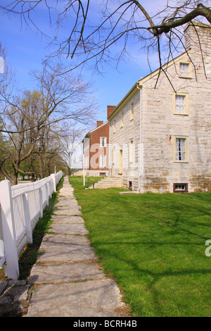 Erhaltene historische Bauwerke an Shaker Village von Pleasant Hill unsere Kentucky Stockfoto