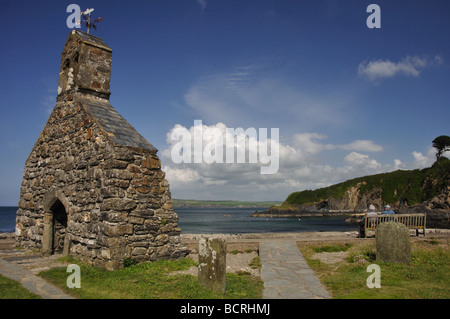 St. Brynachs Kirche Cwm yr Eglwys Stockfoto