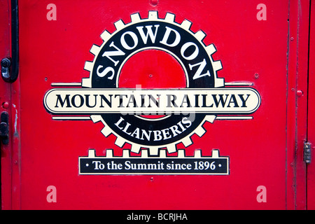 Snowdon Mountain Eisenbahnwagen. Stockfoto