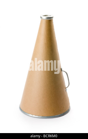 Megaphon auf weiß Stockfoto
