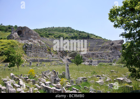 Das Theater, antiken Stadt Ephesus, Selcuk, Provinz Izmir, Türkei Stockfoto